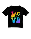 Peace and Love - Peace Heart Love Toddler T-Shirt Dark-Toddler T-Shirt-TooLoud-Black-2T-Davson Sales