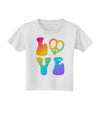 Peace and Love - Peace Heart Love Toddler T-Shirt-Toddler T-Shirt-TooLoud-White-2T-Davson Sales