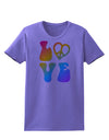 Peace and Love - Peace Heart Love Womens T-Shirt-Womens T-Shirt-TooLoud-Violet-X-Small-Davson Sales