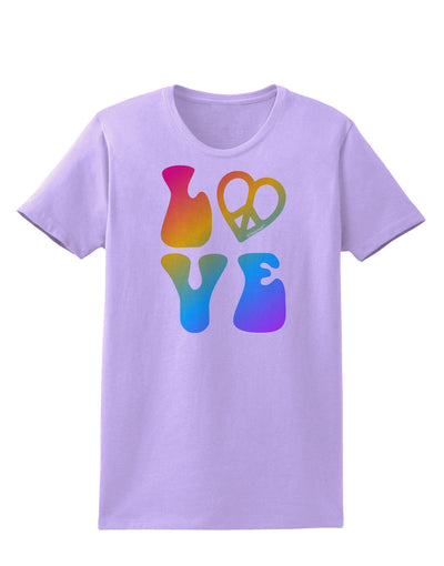 Peace and Love - Peace Heart Love Womens T-Shirt-Womens T-Shirt-TooLoud-Lavender-X-Small-Davson Sales