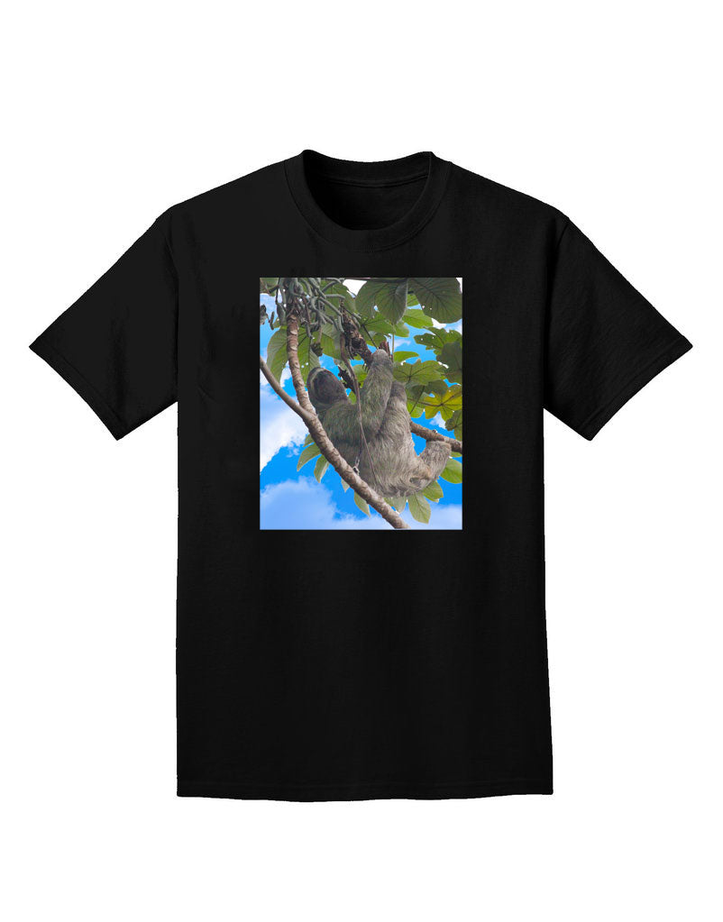 Peaceful Sloth Adult Dark T-Shirt-Mens T-Shirt-Davson Sales-Small-Davson Sales