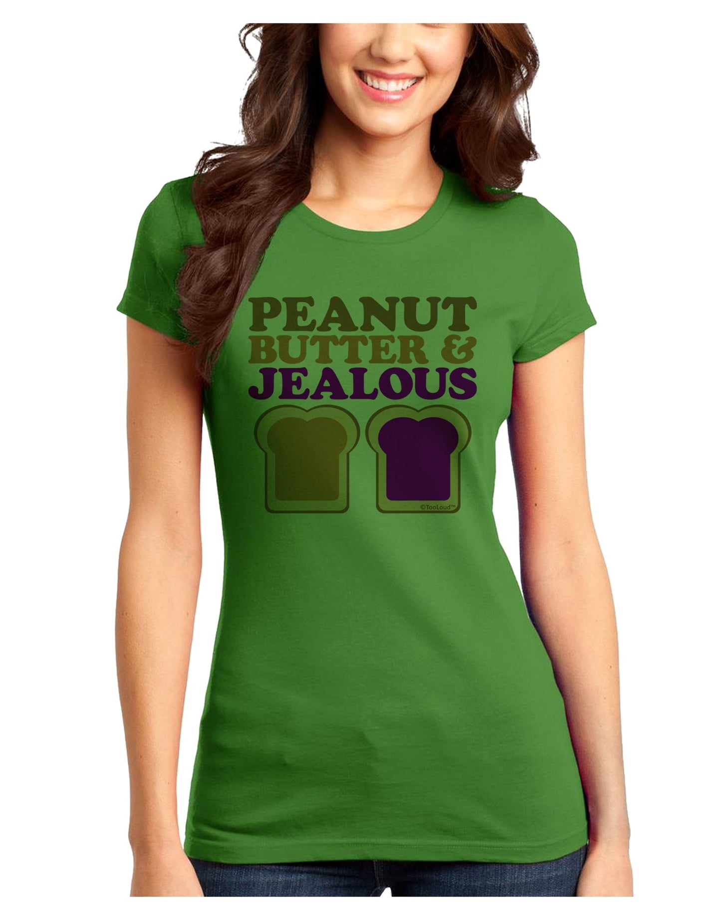 Peanut Butter and Jealous Juniors T-Shirt by TooLoud-Womens Juniors T-Shirt-TooLoud-Kiwi-Green-Juniors Fitted X-Small-Davson Sales