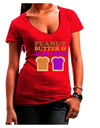 Peanut Butter and Jealous Juniors V-Neck Dark T-Shirt by TooLoud-Womens V-Neck T-Shirts-TooLoud-Red-Juniors Fitted Small-Davson Sales