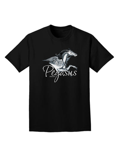 Pegasus Color Illustration Adult Dark T-Shirt-Mens T-Shirt-TooLoud-Black-Small-Davson Sales