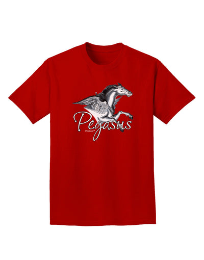 Pegasus Color Illustration Adult Dark T-Shirt-Mens T-Shirt-TooLoud-Red-Small-Davson Sales