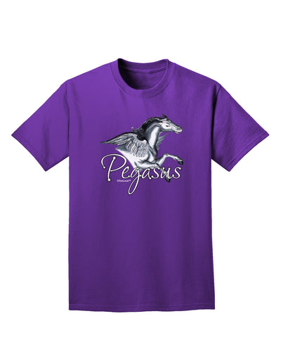 Pegasus Color Illustration Adult Dark T-Shirt-Mens T-Shirt-TooLoud-Purple-Small-Davson Sales