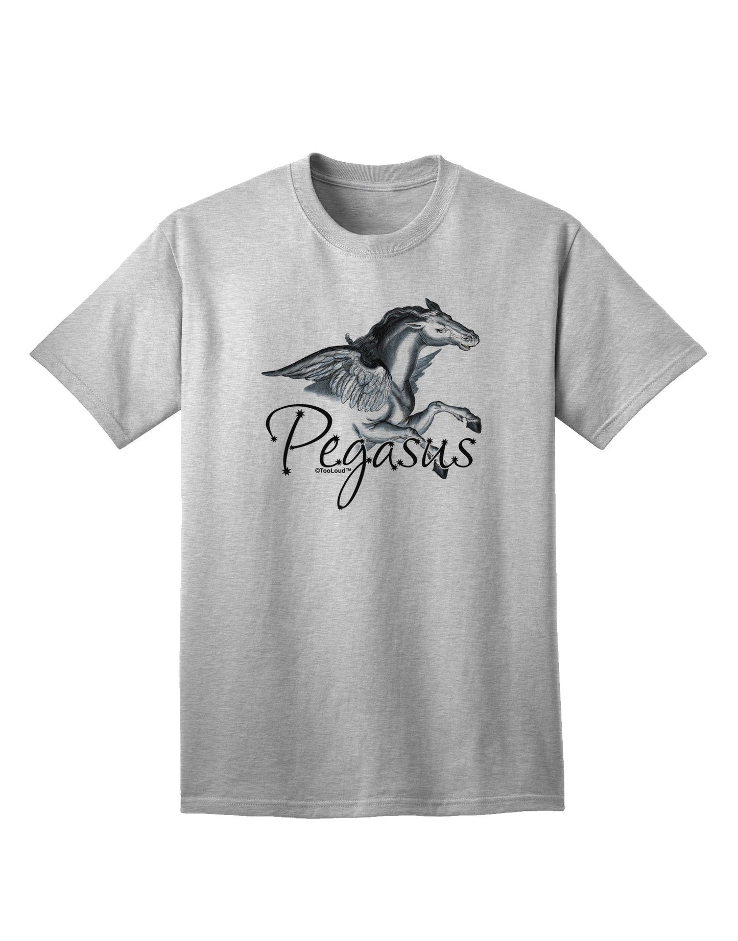 Pegasus Color Illustration Adult T-Shirt-Mens T-Shirt-TooLoud-AshGray-Small-Davson Sales