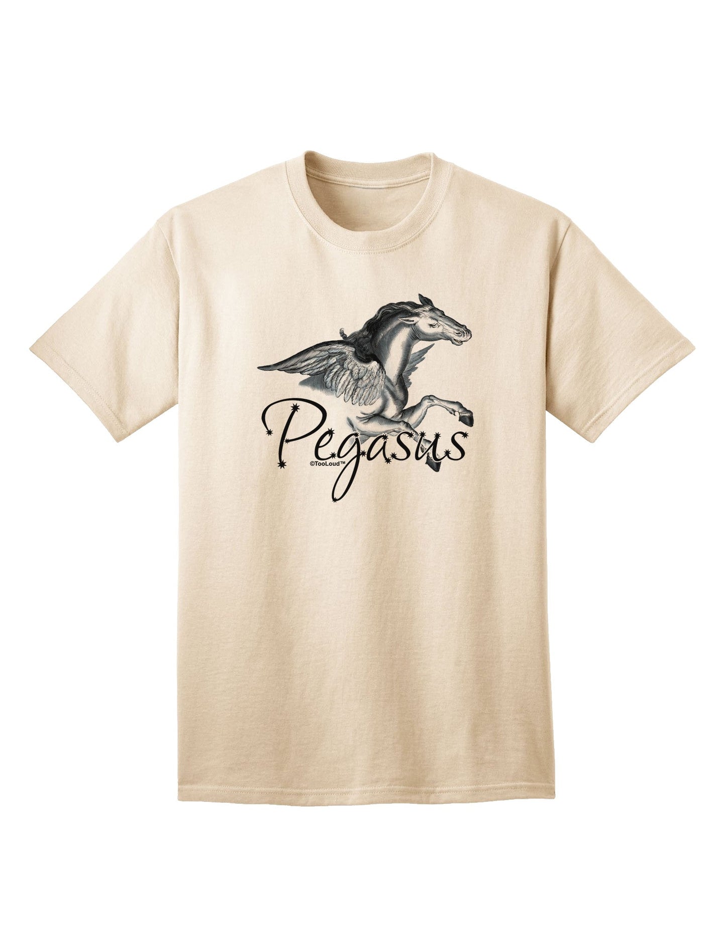 Pegasus Color Illustration Adult T-Shirt-Mens T-Shirt-TooLoud-Natural-Small-Davson Sales