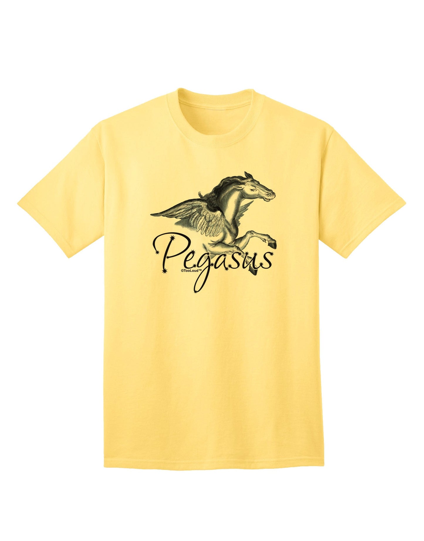 Pegasus Color Illustration Adult T-Shirt-Mens T-Shirt-TooLoud-Yellow-Small-Davson Sales