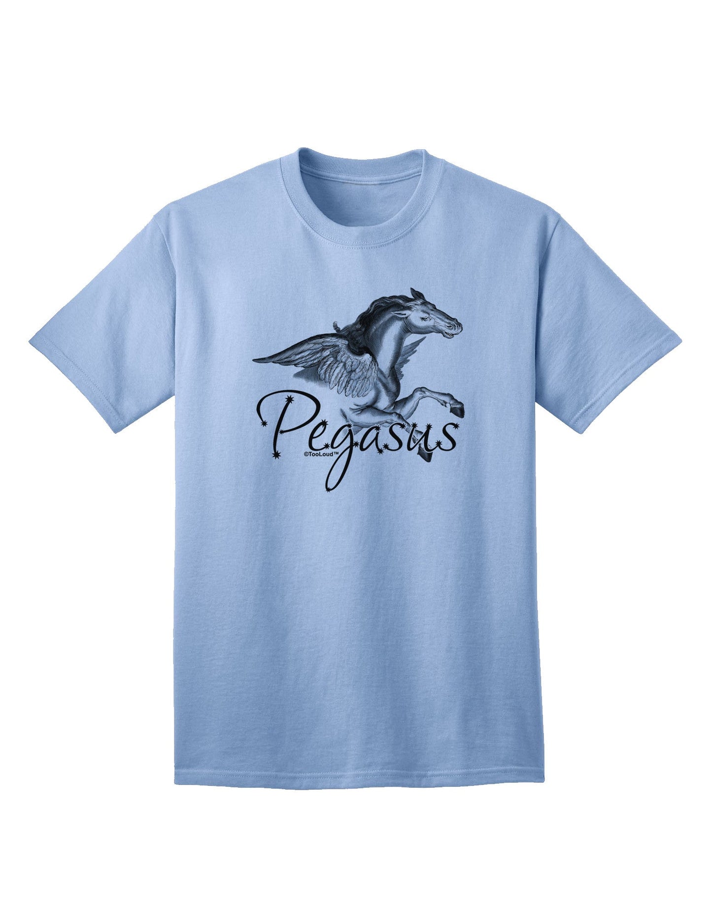 Pegasus Color Illustration Adult T-Shirt-Mens T-Shirt-TooLoud-Light-Blue-Small-Davson Sales
