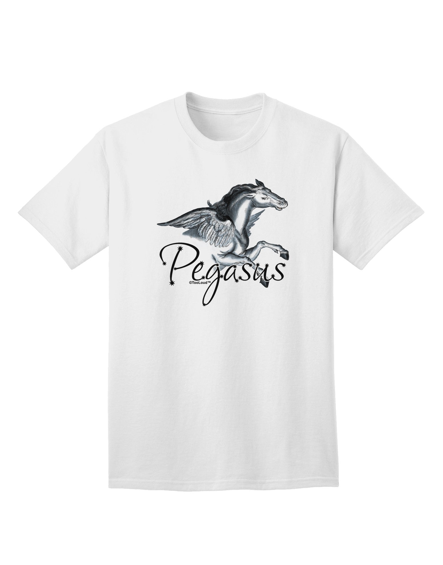 Pegasus Color Illustration Adult T-Shirt-Mens T-Shirt-TooLoud-White-Small-Davson Sales