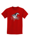 Pegasus Color Illustration Childrens Dark T-Shirt-Childrens T-Shirt-TooLoud-Red-X-Small-Davson Sales