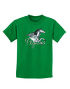 Pegasus Color Illustration Childrens Dark T-Shirt-Childrens T-Shirt-TooLoud-Kelly-Green-X-Small-Davson Sales