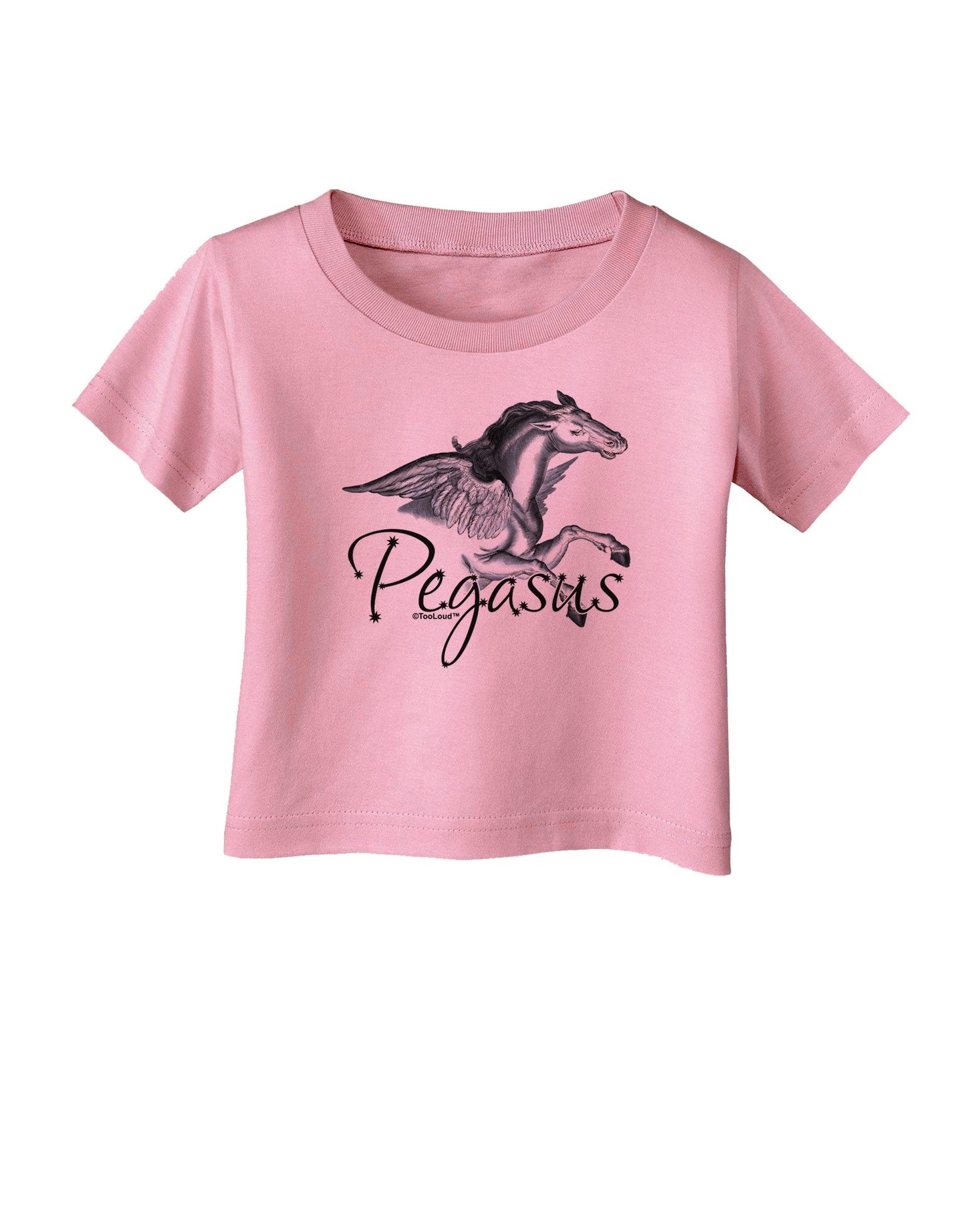 Pegasus Color Illustration Infant T-Shirt-Infant T-Shirt-TooLoud-Candy-Pink-06-Months-Davson Sales