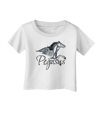 Pegasus Color Illustration Infant T-Shirt-Infant T-Shirt-TooLoud-White-06-Months-Davson Sales