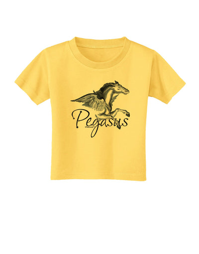 Pegasus Color Illustration Toddler T-Shirt-Toddler T-Shirt-TooLoud-Yellow-2T-Davson Sales