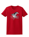 Pegasus Color Illustration Womens Dark T-Shirt-TooLoud-Red-X-Small-Davson Sales