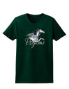 Pegasus Color Illustration Womens Dark T-Shirt-TooLoud-Forest-Green-Small-Davson Sales