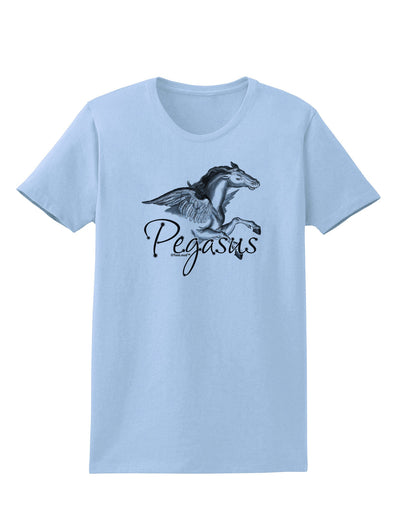 Pegasus Color Illustration Womens T-Shirt-Womens T-Shirt-TooLoud-Light-Blue-X-Small-Davson Sales