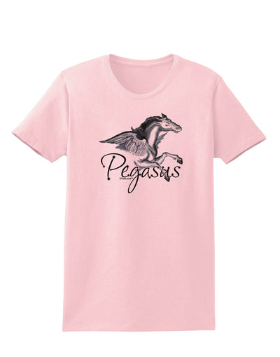 Pegasus Color Illustration Womens T-Shirt-Womens T-Shirt-TooLoud-PalePink-X-Small-Davson Sales