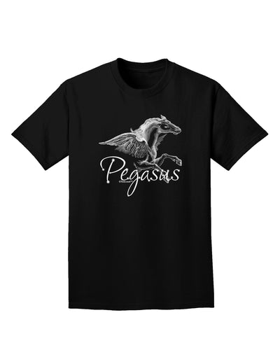 Pegasus Illustration Adult Dark T-Shirt-Mens T-Shirt-TooLoud-Black-Small-Davson Sales