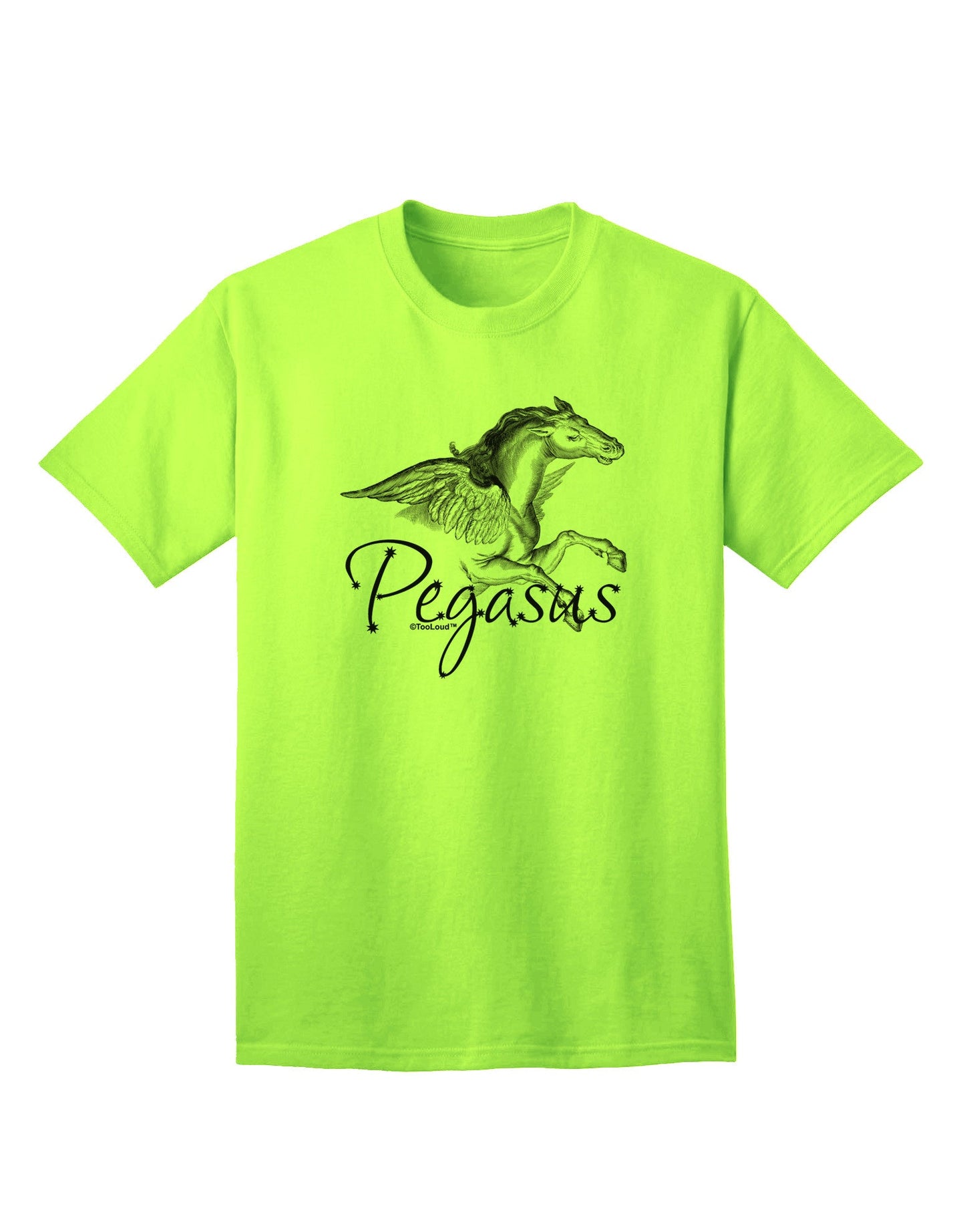 Pegasus Illustration Adult T-Shirt-Mens T-Shirt-TooLoud-Neon-Green-Small-Davson Sales