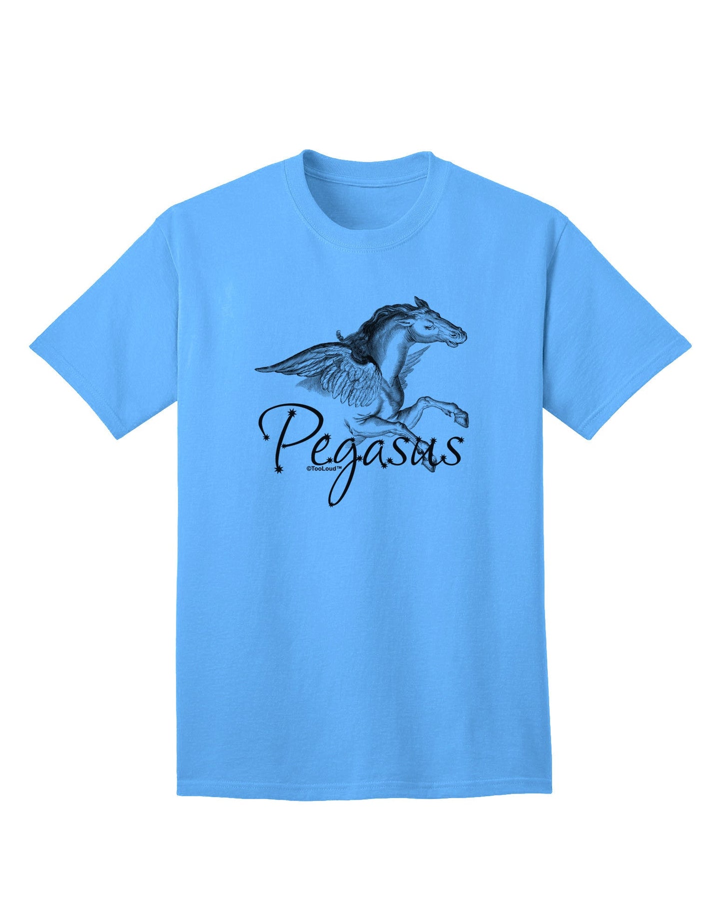 Pegasus Illustration Adult T-Shirt-Mens T-Shirt-TooLoud-Aquatic-Blue-Small-Davson Sales