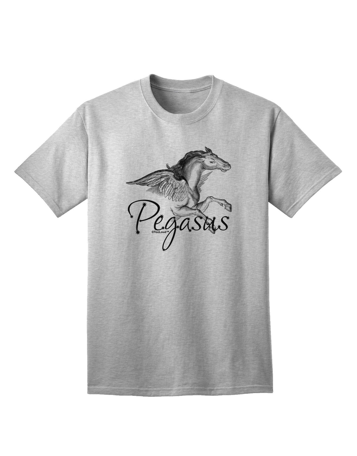 Pegasus Illustration Adult T-Shirt-Mens T-Shirt-TooLoud-AshGray-Small-Davson Sales