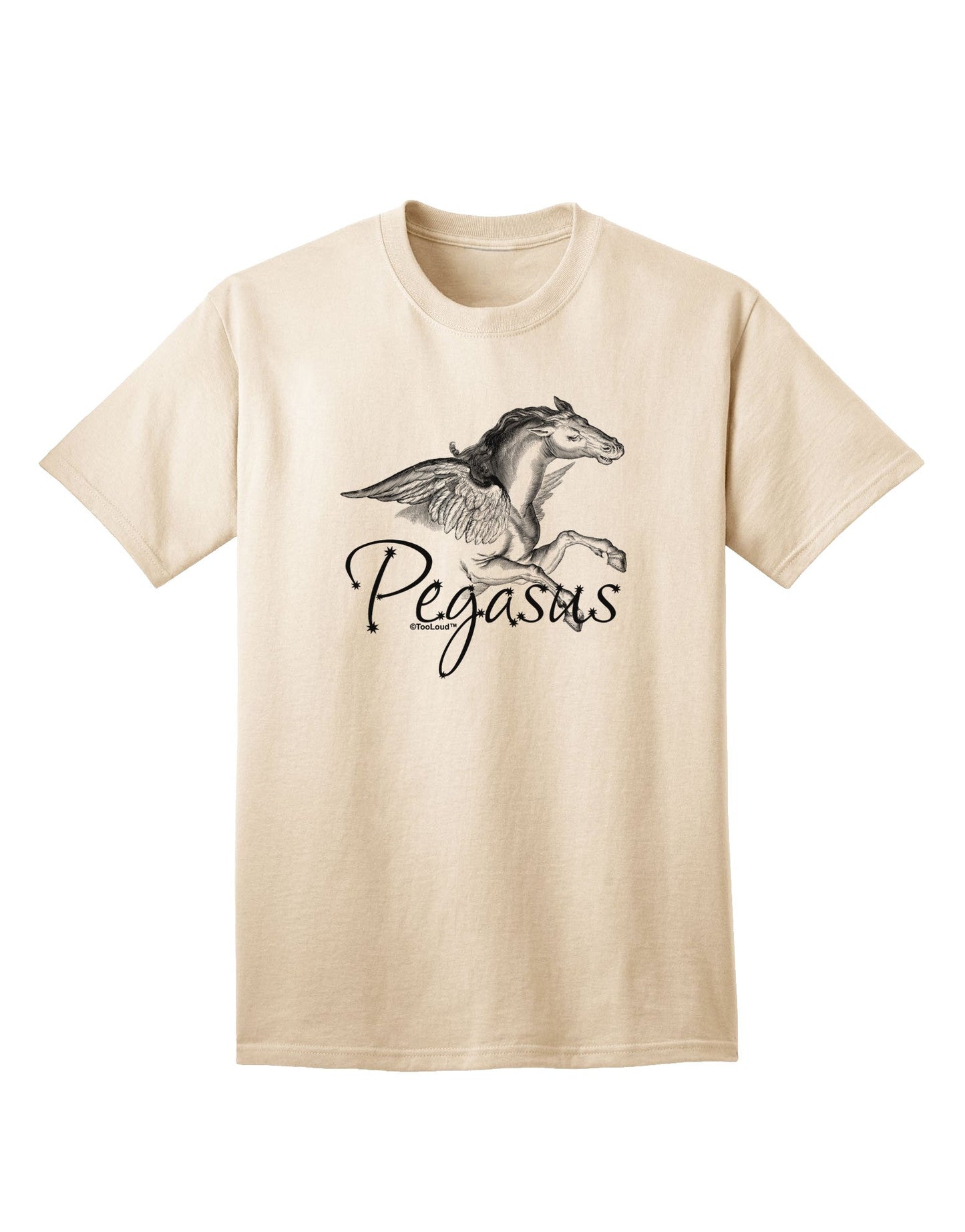 Pegasus Illustration Adult T-Shirt-Mens T-Shirt-TooLoud-Natural-Small-Davson Sales