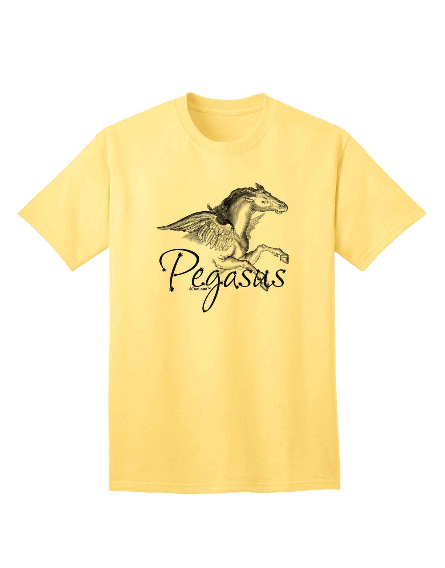 Pegasus Illustration Adult T-Shirt-Mens T-Shirt-TooLoud-Yellow-Small-Davson Sales