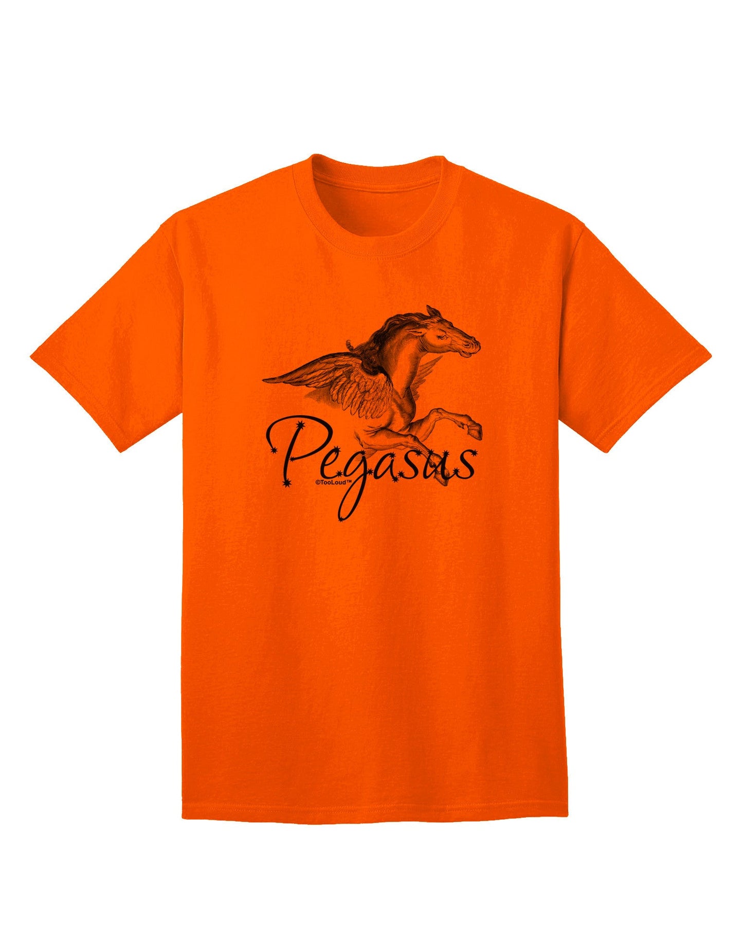 Pegasus Illustration Adult T-Shirt-Mens T-Shirt-TooLoud-Orange-Small-Davson Sales