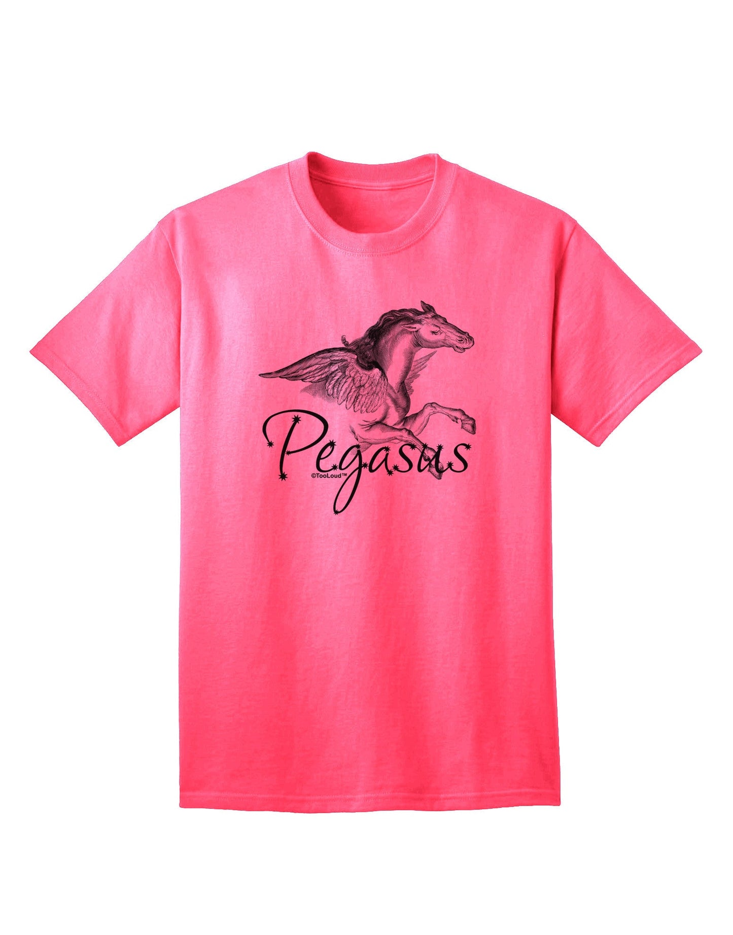Pegasus Illustration Adult T-Shirt-Mens T-Shirt-TooLoud-Neon-Pink-Small-Davson Sales