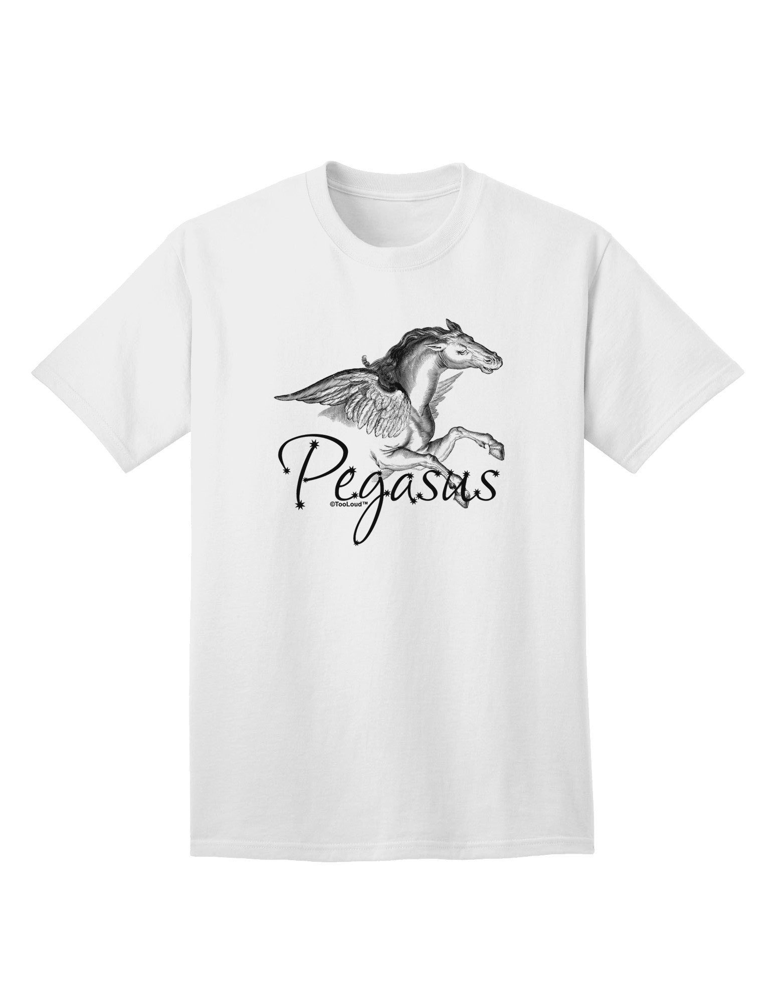 Pegasus Illustration Adult T-Shirt-Mens T-Shirt-TooLoud-White-Small-Davson Sales