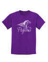 Pegasus Illustration Childrens Dark T-Shirt-Childrens T-Shirt-TooLoud-Purple-X-Small-Davson Sales