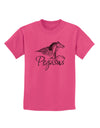 Pegasus Illustration Childrens T-Shirt-Childrens T-Shirt-TooLoud-Sangria-X-Small-Davson Sales