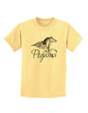 Pegasus Illustration Childrens T-Shirt-Childrens T-Shirt-TooLoud-Daffodil-Yellow-X-Small-Davson Sales