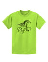 Pegasus Illustration Childrens T-Shirt-Childrens T-Shirt-TooLoud-Lime-Green-X-Small-Davson Sales