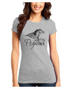 Pegasus Illustration Juniors T-Shirt-Womens Juniors T-Shirt-TooLoud-Ash-Gray-Juniors Fitted X-Small-Davson Sales