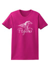 Pegasus Illustration Womens Dark T-Shirt-TooLoud-Hot-Pink-Small-Davson Sales