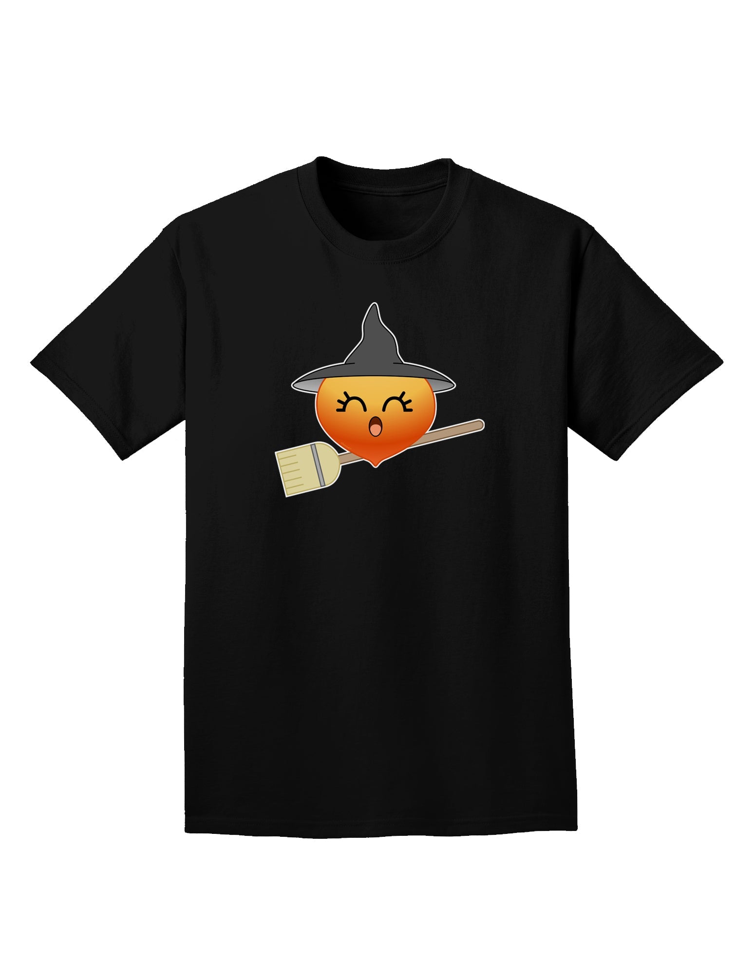 Penelope Peach Witch - Cute Fruit Adult Dark T-Shirt-Mens T-Shirt-TooLoud-Black-Small-Davson Sales
