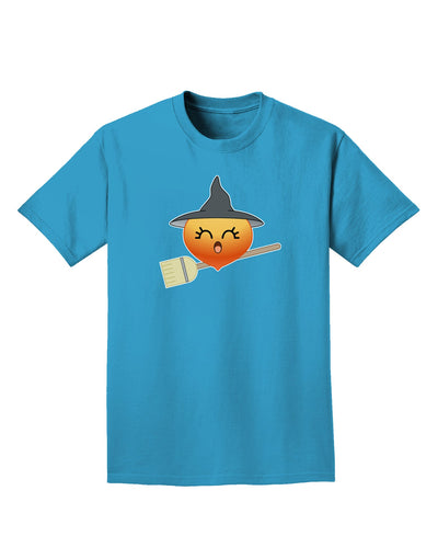 Penelope Peach Witch - Cute Fruit Adult Dark T-Shirt-Mens T-Shirt-TooLoud-Turquoise-Small-Davson Sales