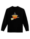 Penelope Peach Witch - Cute Fruit Adult Long Sleeve Dark T-Shirt-TooLoud-Black-Small-Davson Sales