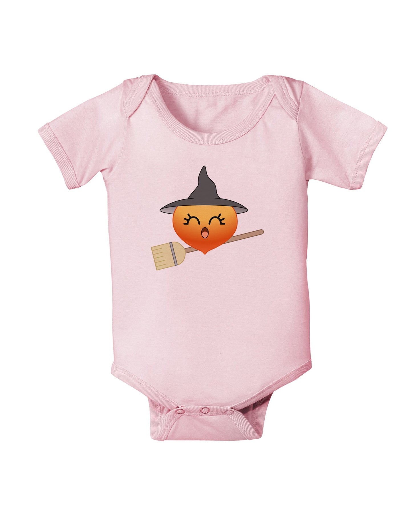 Penelope Peach Witch - Cute Fruit Baby Romper Bodysuit-Baby Romper-TooLoud-Light-Pink-06-Months-Davson Sales