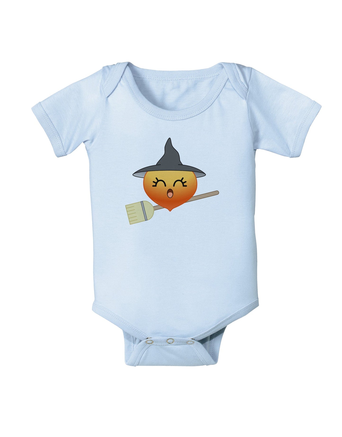 Penelope Peach Witch - Cute Fruit Baby Romper Bodysuit-Baby Romper-TooLoud-Light-Blue-06-Months-Davson Sales
