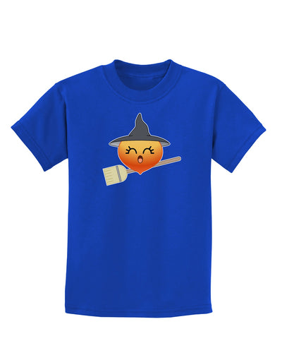 Penelope Peach Witch - Cute Fruit Childrens Dark T-Shirt-Childrens T-Shirt-TooLoud-Royal-Blue-X-Small-Davson Sales