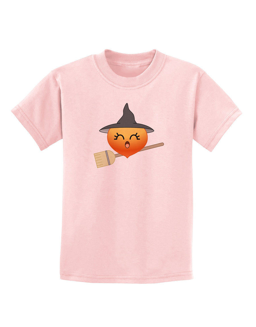 Penelope Peach Witch - Cute Fruit Childrens T-Shirt-Childrens T-Shirt-TooLoud-White-X-Small-Davson Sales