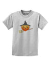 Penelope Peach Witch - Cute Fruit Childrens T-Shirt-Childrens T-Shirt-TooLoud-AshGray-X-Small-Davson Sales