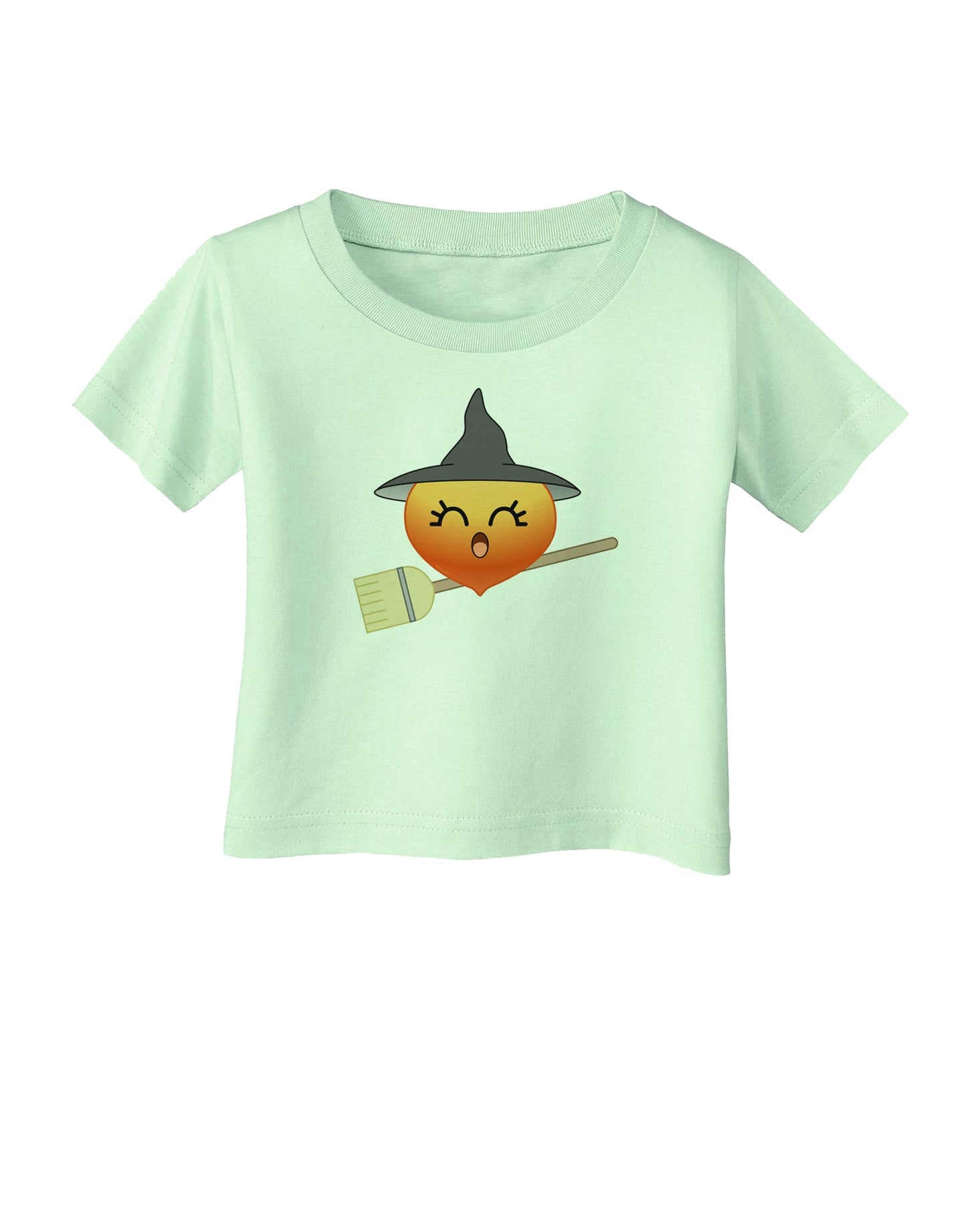 Penelope Peach Witch - Cute Fruit Infant T-Shirt-Infant T-Shirt-TooLoud-Light-Green-06-Months-Davson Sales
