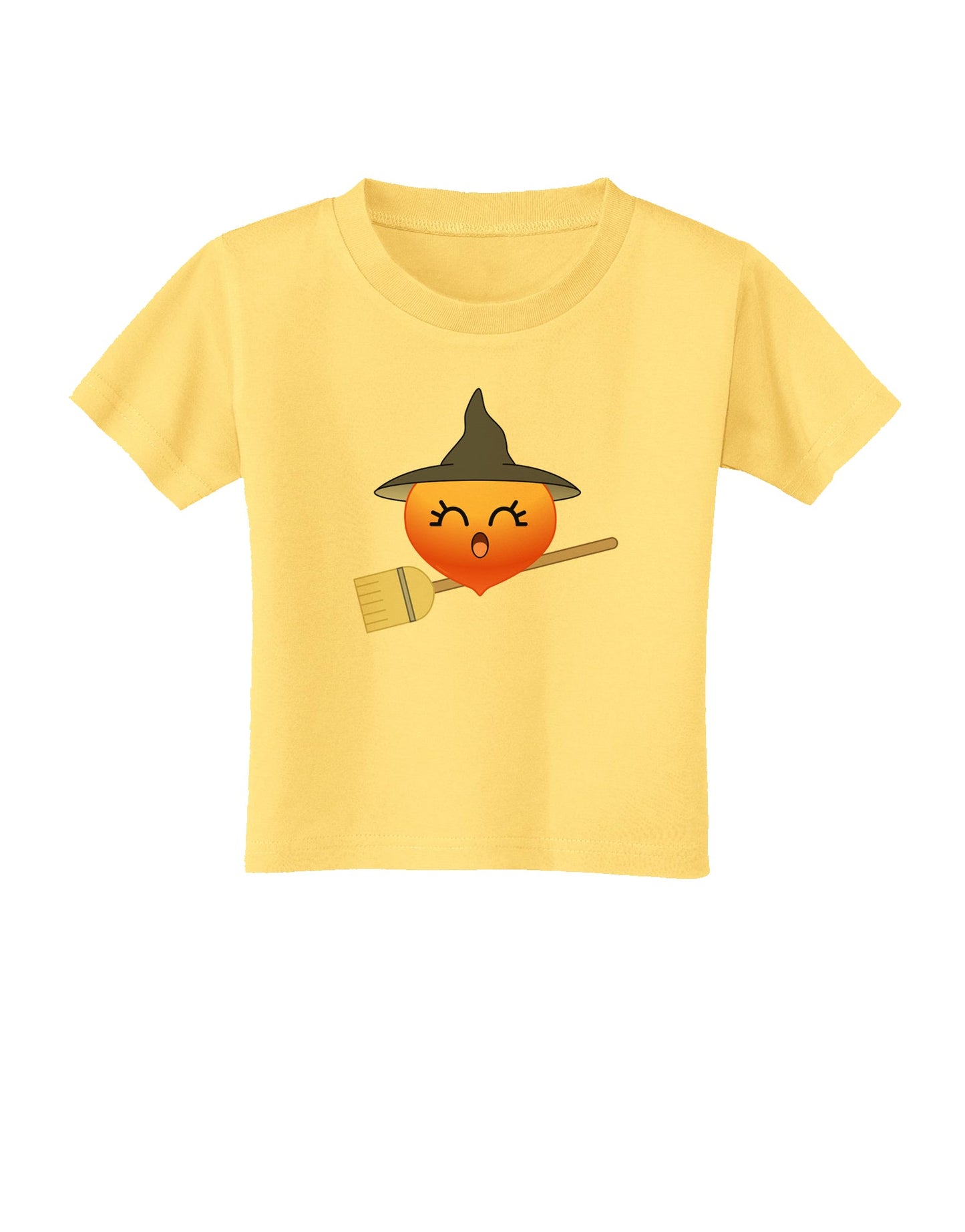 Penelope Peach Witch - Cute Fruit Toddler T-Shirt-Toddler T-Shirt-TooLoud-Daffodil-Yellow-2T-Davson Sales
