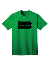 Pennsylvania - United States Shape Adult T-Shirt: A Stylish Addition to Your Wardrobe by TooLoud-Mens T-shirts-TooLoud-Kelly-Green-Small-Davson Sales